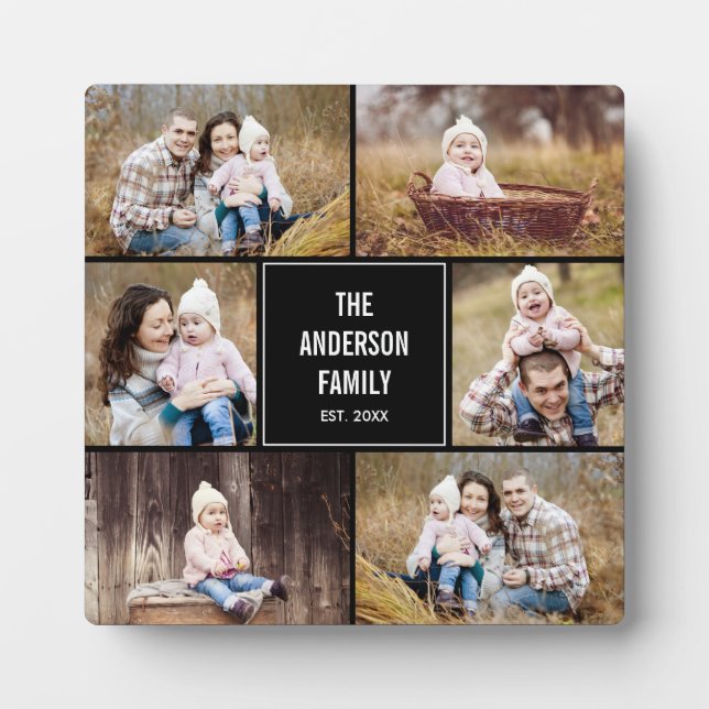 Photo Plaque personnalisée de collage de couleurs modifi (Devant)