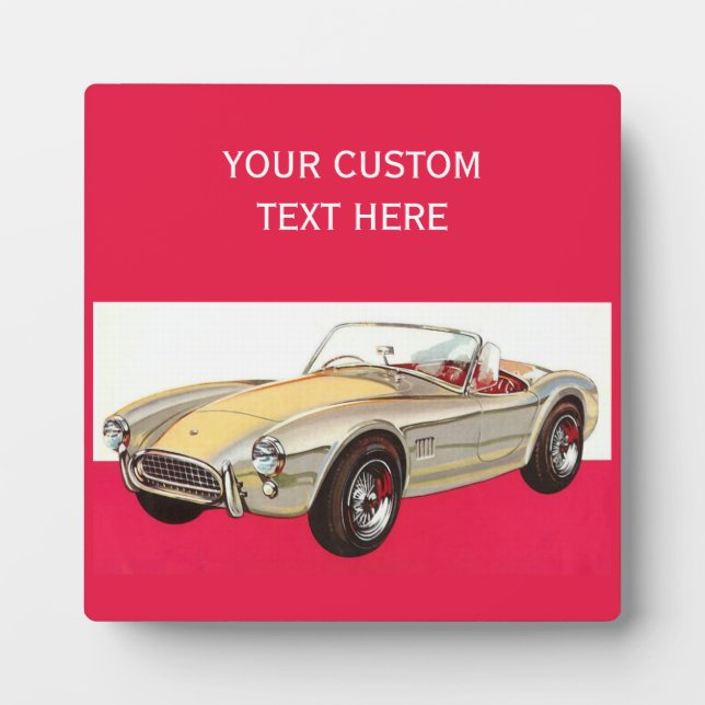 Photo Plaque personnalisée de la voiture Vintage (Devant)