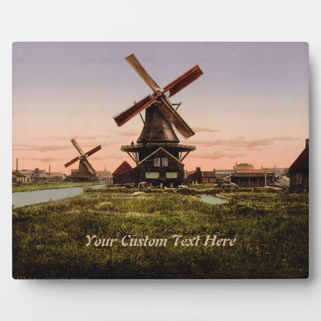 Photo Plaque personnalisée des moulins à vent néerlandai (Devant)