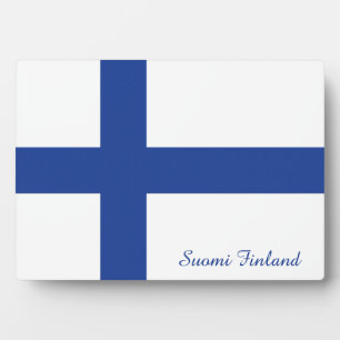 Photo Plaque personnalisée du drapeau finlandais