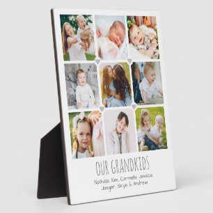 Photo Plaque personnalisée pour grands-parents avec 9 ph