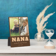 Plaque personnalisée pour Nana avec les noms des p