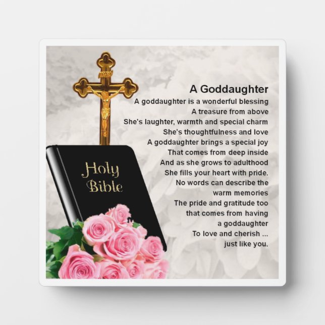 Photo Plaque Poème Godgirl - Bible & Design Rose (Devant)
