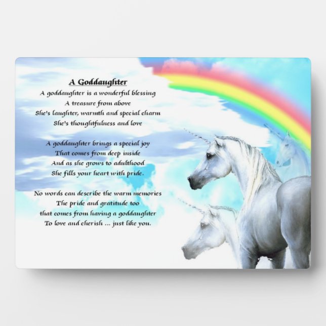 Photo Plaque poétique Unicorn godgirl (Devant)