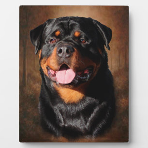 Photo Plaque Rottweiler avec de l'Easel