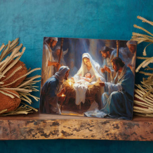 Photo Plaque spirituelle Jesus Manger