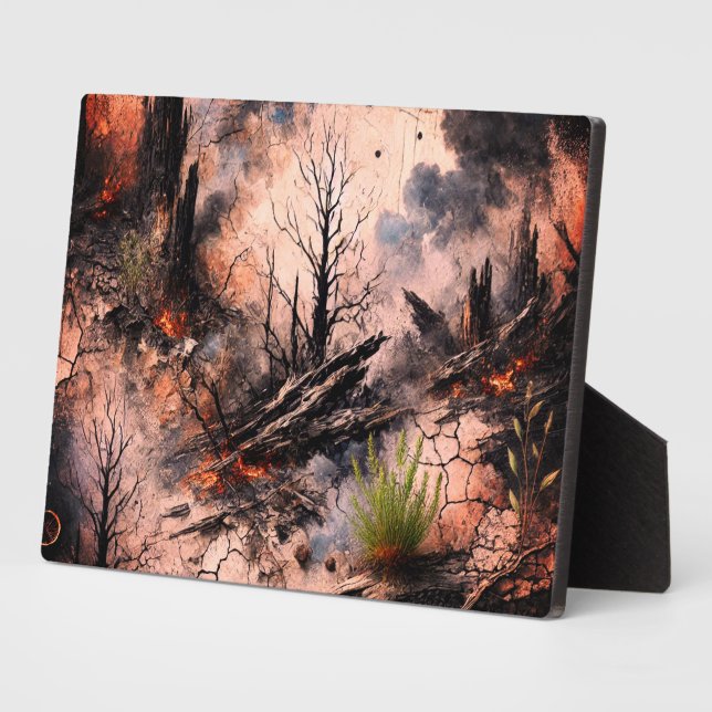 Photo Plaque Tabletop Artistique avec Eau (Côté)