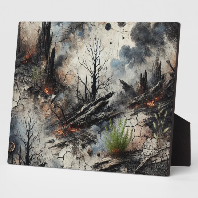 Photo Plaque Tabletop Artistique avec Eau (Côté)