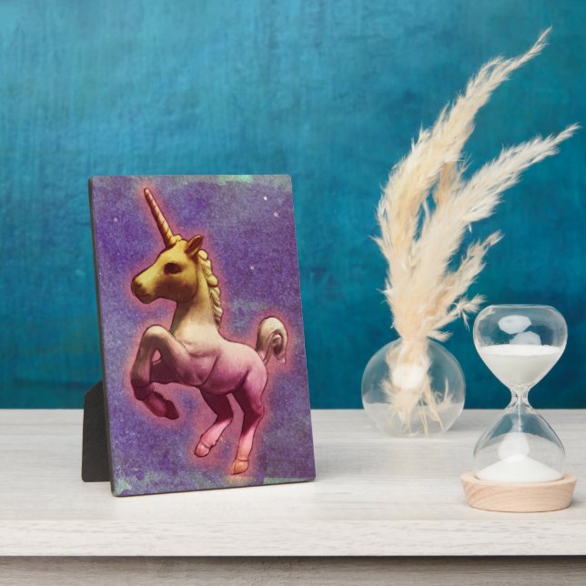Photo Plaque Tabletop Unicorne 5x7 (purée) (Côté)