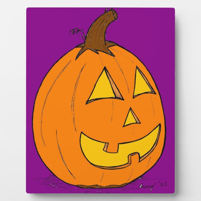 Photo Plaque violette Jack o' Lantern (Devant)