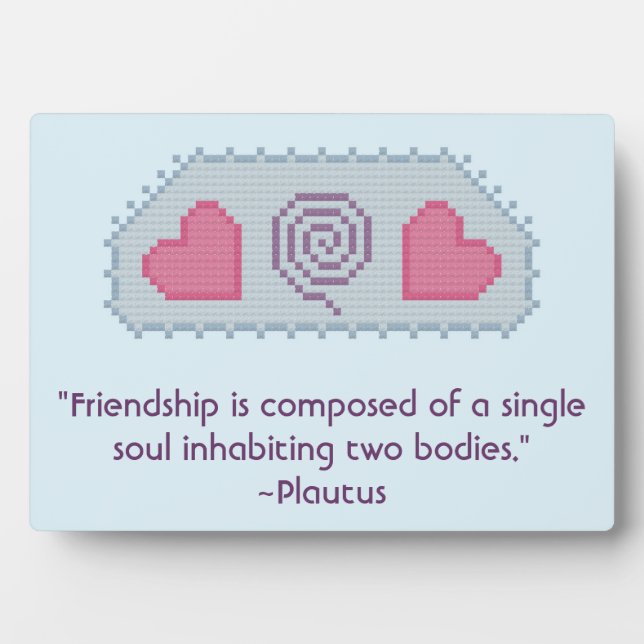 Photo Plautus Friendship Citation Plaque (Devant)