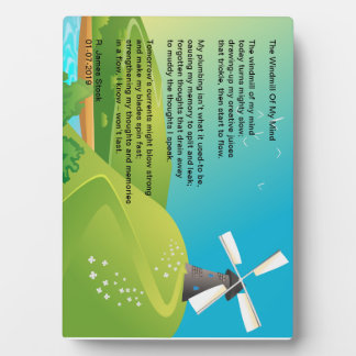 Photo Poème "The Windmill of My Mind" sur une plaque 5x7
