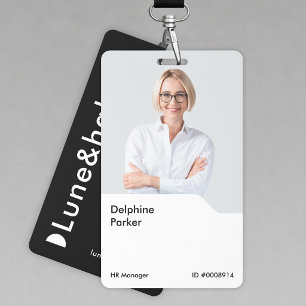 Photo pour badge 3x5 Carte employé verticale per