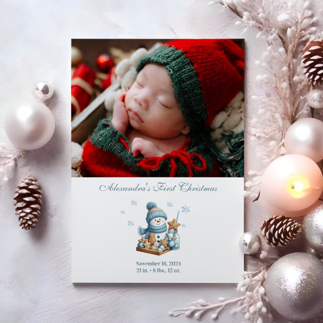 Photo Premier Faire-part de naissance de Noël (Créateur téléchargé)