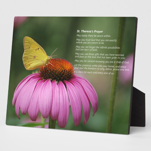 Photo Prière de Sainte Thérèse - plaque (Côté)