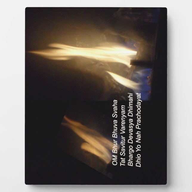 Photo Prière Mantra Gayatri Om Bhur Bhuvah, Plaque (Devant)