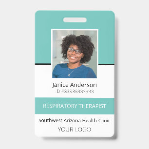 Photo professionnelle Badge Turquoise d'identifica