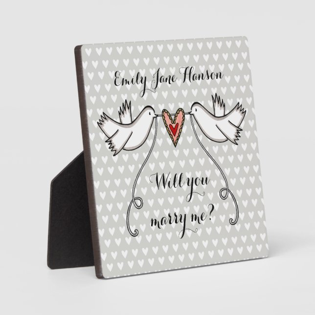 Photo Proposition personnalisée Vous Me Marierez Plaque (Recto)