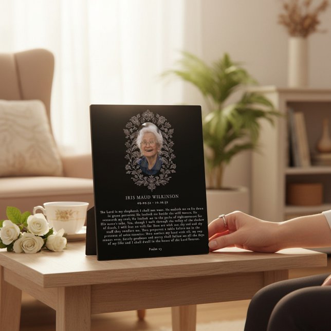Photo Psalm 23 In Loving Memory Plaque (Créateur téléchargé)