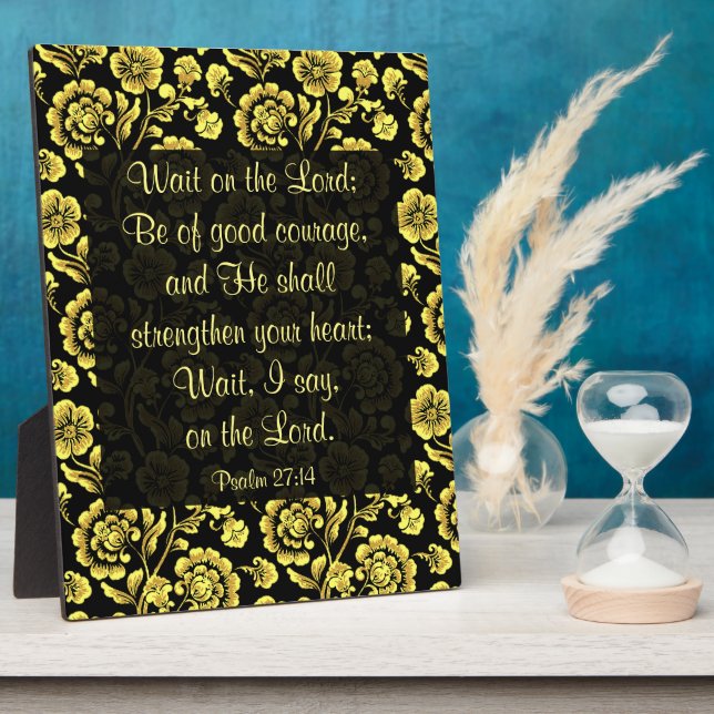 Photo Psaume 27:14 Plaque (Côté)