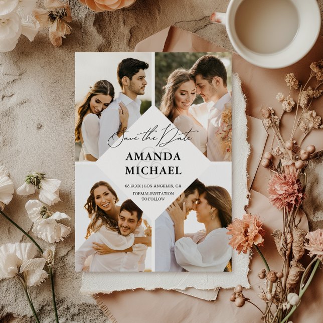 Photo QR Code Enregistrer la date Invitation (Capture elegance with our stylish Save the Date, setting the tone for your unforgettable day!)