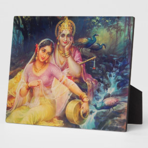 Photo Radha and Krishna plaque