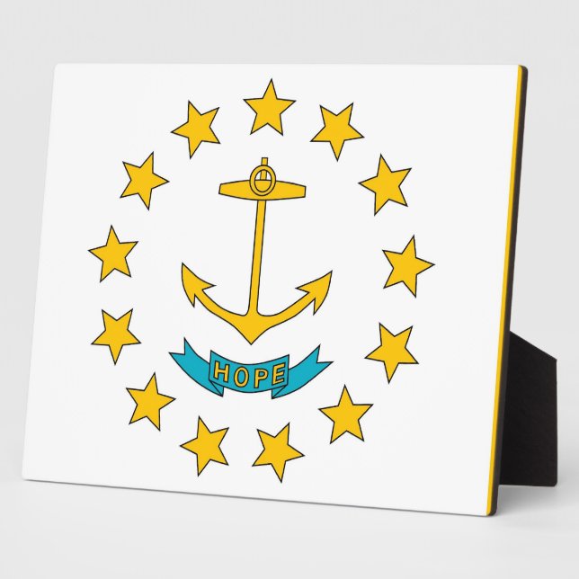 Photo Rhode Island State Flag Plaque (Côté)