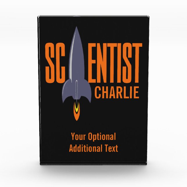 Photo Rocket Scientifique prix de bloc de nom personnali (Devant)