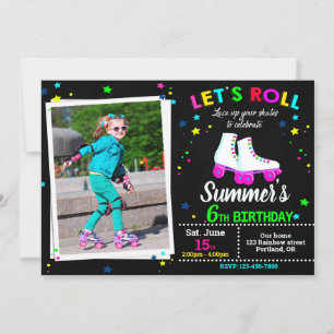 Photo Roller Patinage invitation anniversaire Sk8
