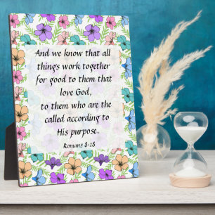 Photo Romans 8:28 Plaque