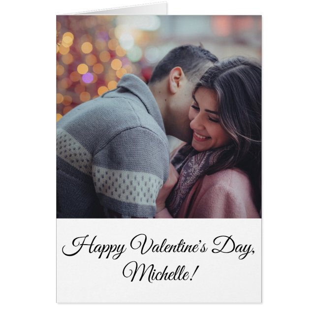 Photo Romantic I Love You Valentine's Day Card (Devant)