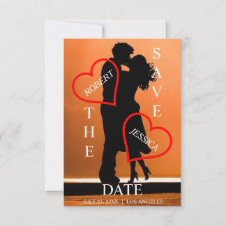 Photo romantique moderne Sauvez la date Invitation