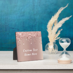 Photo Rose Gold Parties scintillant Plaque Cadeau person