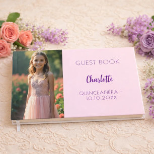 Photo rose Quinceanera Livre d'or
