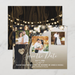 Photo Rustic Tree & String Lights Enregistrer la d