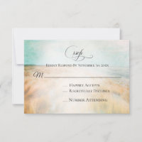 *~* Photo Sand Dune Beach Grass Sea Wedding RSVP