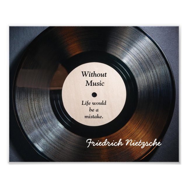 Photo Sans musique - Citation de Nietzsche - impression  (Devant)