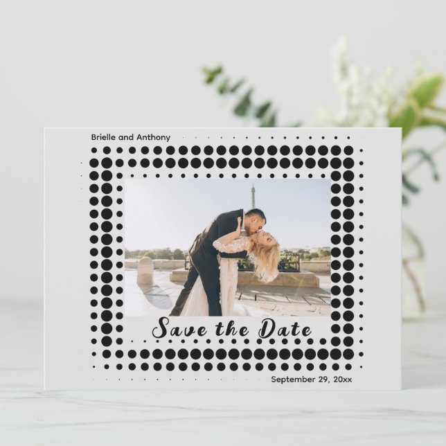 Photo Save the Date Magnet Mariée Groom Jour de ma (Debout devant)