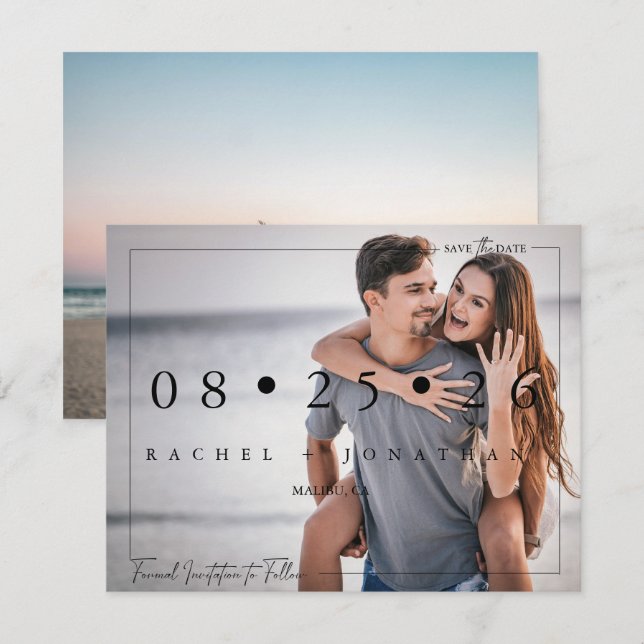 Photo Script 2 | Enregistrer La Date (Devant / Derrière)