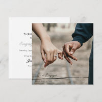 Photo, script engagé carte faire-part