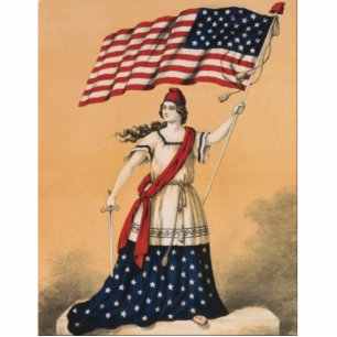 Photo Sculpture 4th of July Table Centerpiece - PATRIOTIC SYMBOLS