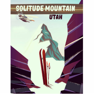 Photo Sculpture Affiche de voyage vintage de Solitude Mountain Uta