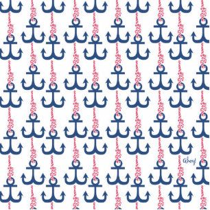 Photo Sculpture Ahoy Vintage motif Ancre.