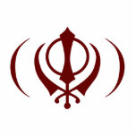 Photo Sculpture Aimant SIKH fier de logo<br><div class="desc">Aimant de logo de Khanda</div>
