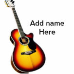 Photo Sculpture Ajouter votre nom texte brun acoustique guitare éd<br><div class="desc">Pour les amateurs de musique comme nous</div>
