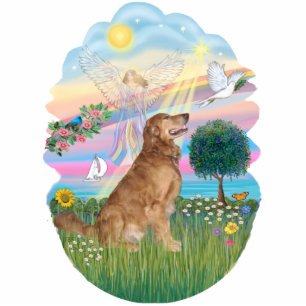 Photo Sculpture Angel Star - Golden Retriever (#4B)