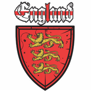 Photo Sculpture Angleterre Trois Lions Bouclier en bois