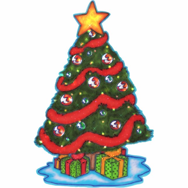 Photo Sculpture Arbre de Noël "sculpture en photo " (Devant)