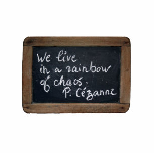 Photo Sculpture Ardoise Rustic Schoo lSlate Cezanne's Quote Cutout