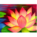 Photo Sculpture Art de peinture chinoise de fleur de Lotus<br><div class="desc">C'est personnalisable ! Vous pouvez ajouter le texte, remettez à la côte, cultivez, etc. avez frappé la "personnaliser il" bouton pour éditer. J'aime peindre la fleur de lotus ou le nénuphar et moi avons fait ceci en acrylique. Vous pouvez acheter ceci dans beaucoup de différents produits : T-shirts, sacs, porte...</div>